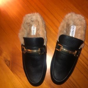 Steve Madden fur mules